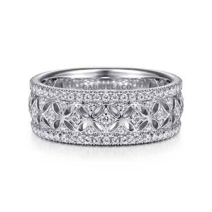 14K White Gold Diamond Anniversary Band