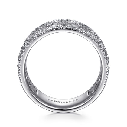 14K White Gold Diamond Anniversary Band