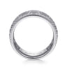 Fancy Wedding Ring in 14k White Gold with Round Natural Diamond at Gabriel & Co.