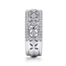 Fancy Wedding Ring in 14k White Gold with Round Natural Diamond at Gabriel & Co.