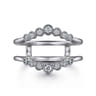 Enhancer Wedding Ring in 14k White Gold with Round Natural Diamond at Gabriel & Co.