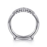 Enhancer Wedding Ring in 14k White Gold with Round Natural Diamond at Gabriel & Co.