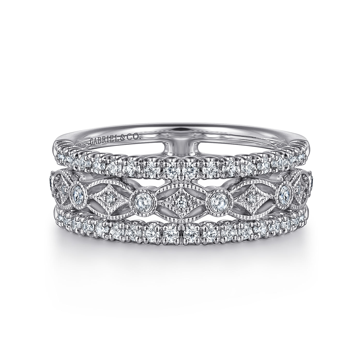 14K White Gold Diamond Anniversary Band
