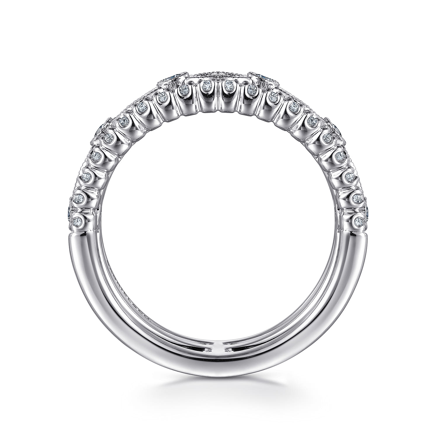 14K White Gold Diamond Anniversary Band