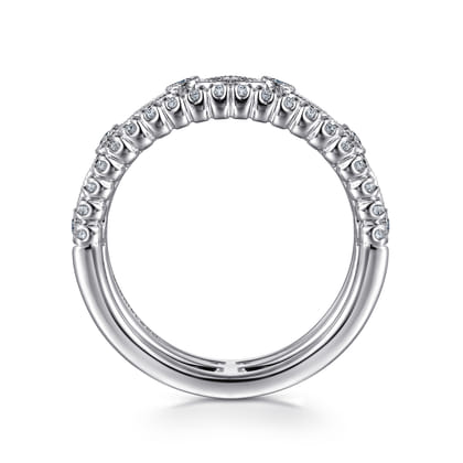 14K White Gold Diamond Anniversary Band