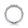 Fancy Wedding Ring in 14k White Gold with Round Natural Diamond at Gabriel & Co.