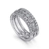 Fancy Wedding Ring in 14k White Gold with Round Natural Diamond at Gabriel & Co.