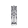 Fancy Wedding Ring in 14k White Gold with Round Natural Diamond at Gabriel & Co.