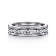 14K White Gold Diamond Anniversary Band