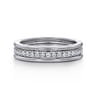 Straight Wedding Ring in 14k White Gold with Round Natural Diamond at Gabriel & Co.