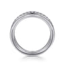 Straight Wedding Ring in 14k White Gold with Round Natural Diamond at Gabriel & Co.