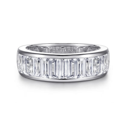 14K White Gold Diamond Anniversary Band