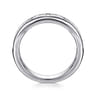 Fancy Wedding Ring in 14k White Gold with Baguette Natural Diamond at Gabriel & Co.