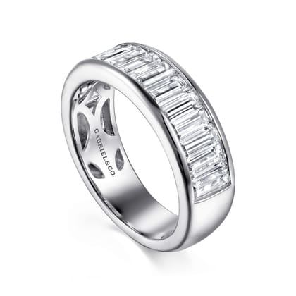 14K White Gold Diamond Anniversary Band