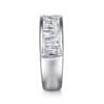 Fancy Wedding Ring in 14k White Gold with Baguette Natural Diamond at Gabriel & Co.