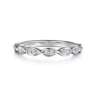 14K White Gold Diamond Anniversary Band