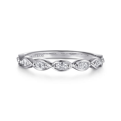 14K White Gold Diamond Anniversary Band
