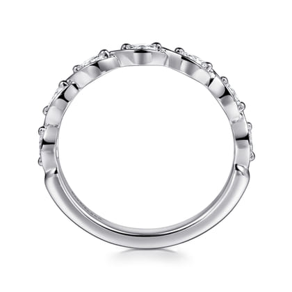 14K White Gold Diamond Anniversary Band