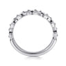 Straight Wedding Ring in 14k White Gold with Marquise Natural Diamond at Gabriel & Co.