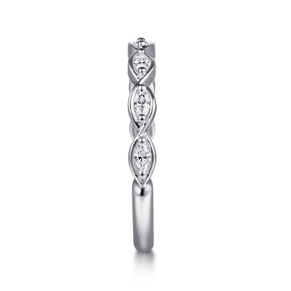 14K White Gold Diamond Anniversary Band
