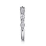 Straight Wedding Ring in 14k White Gold with Marquise Natural Diamond at Gabriel & Co.