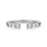 Open Ring Wedding Ring in 14k White Gold with Baguette Natural Diamond at Gabriel & Co.