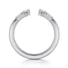 Open Ring Wedding Ring in 14k White Gold with Baguette Natural Diamond at Gabriel & Co.
