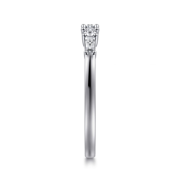 Open Ring Wedding Ring in 14k White Gold with Baguette Natural Diamond at Gabriel & Co. - Shot 4