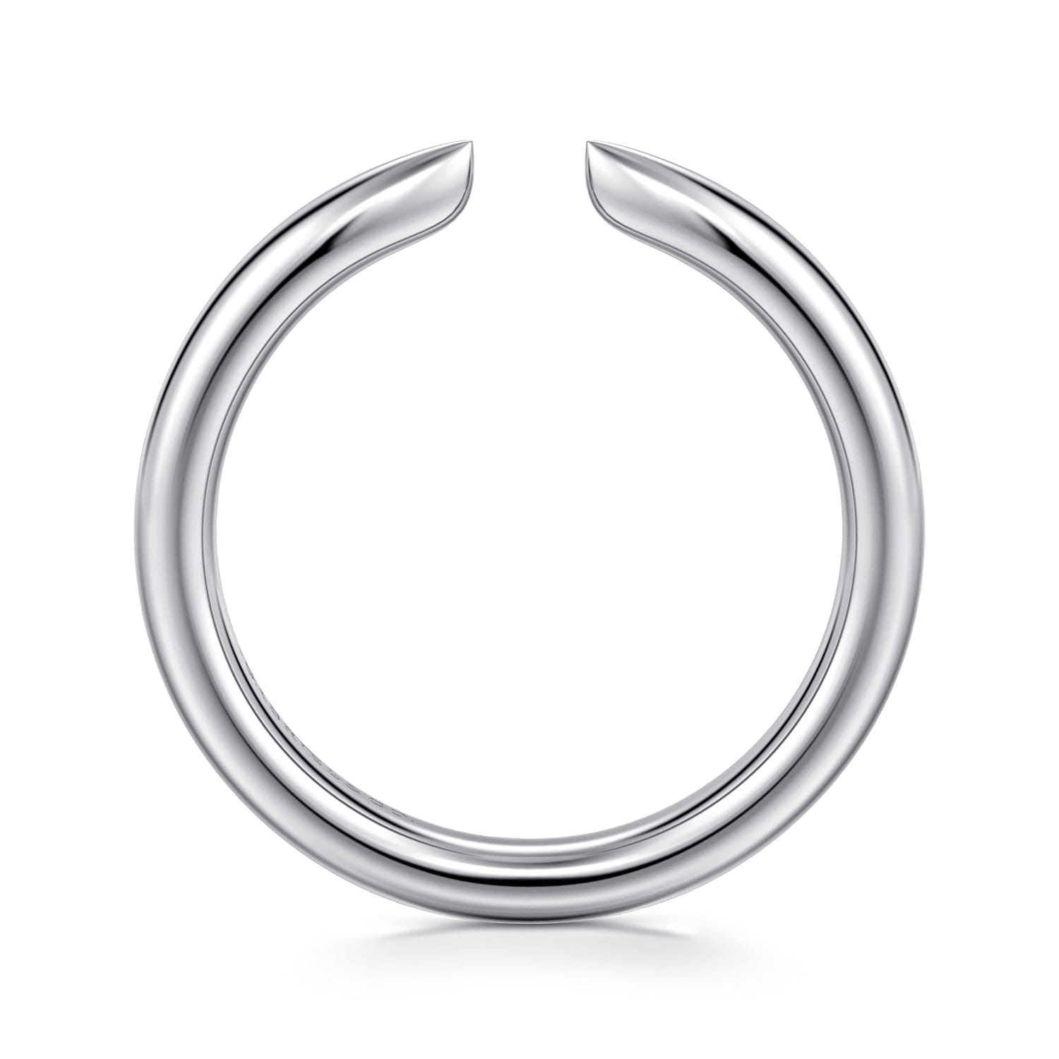 Open Ring Wedding Ring in 14k White Gold with   at Gabriel & Co. - Shot 2