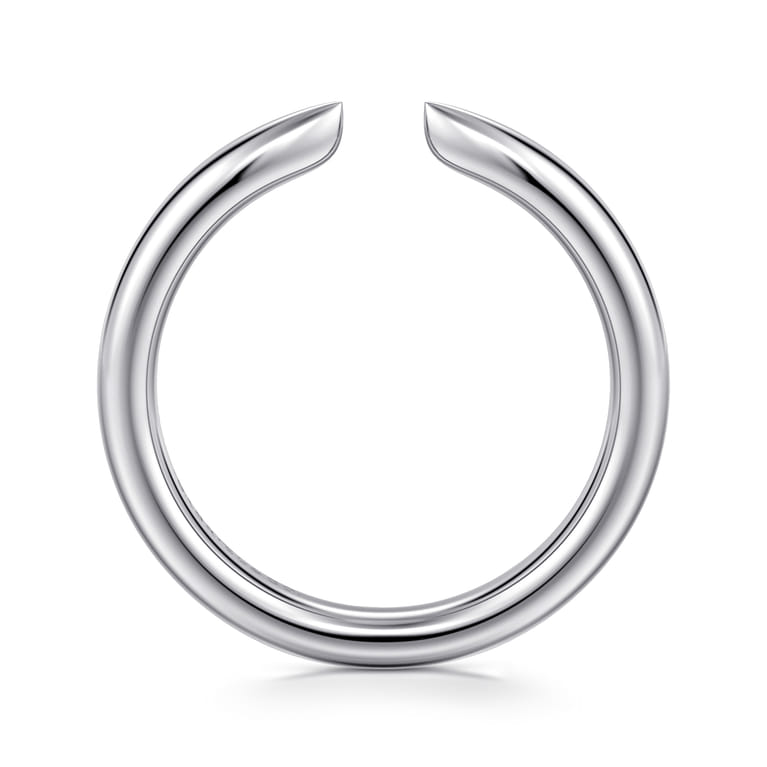 Open Ring Wedding Ring in 14k White Gold with   at Gabriel & Co. - Shot 2