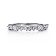 14K White Gold Diamond Anniversary Band
