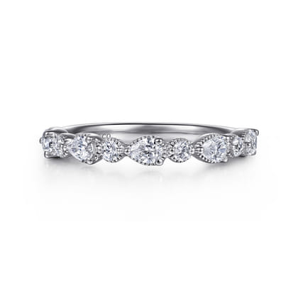 14K White Gold Diamond Anniversary Band