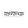 Straight Wedding Ring in 14k White Gold with  Natural Diamond at Gabriel & Co.