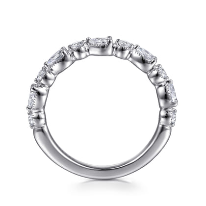 14K White Gold Diamond Anniversary Band