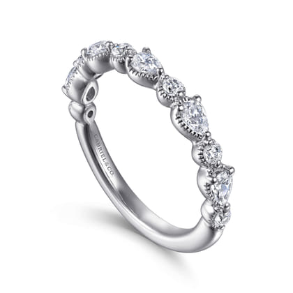 14K White Gold Diamond Anniversary Band