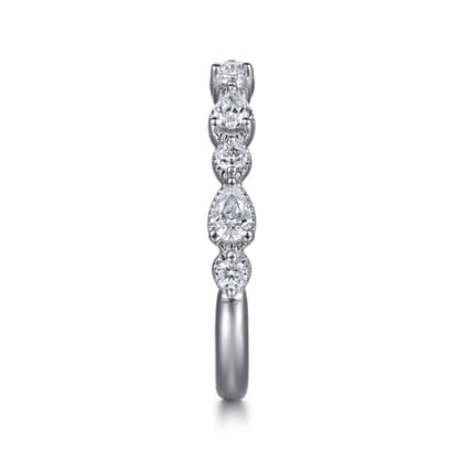 14K White Gold Diamond Anniversary Band
