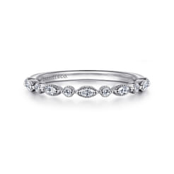 14K White Gold Diamond Anniversary Band