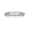 Straight Wedding Ring in 14k White Gold with  Natural Diamond at Gabriel & Co.