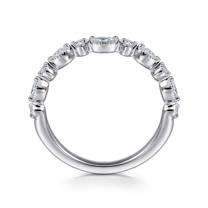 14K White Gold Diamond Anniversary Band