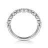 Straight Wedding Ring in 14k White Gold with  Natural Diamond at Gabriel & Co.