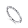 Straight Wedding Ring in 14k White Gold with  Natural Diamond at Gabriel & Co.