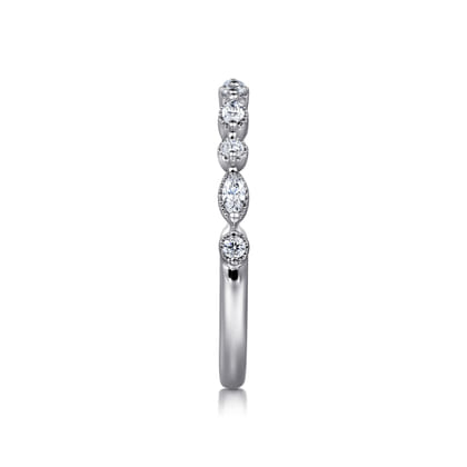 14K White Gold Diamond Anniversary Band