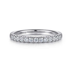 14K White Gold Diamond Anniversary Band