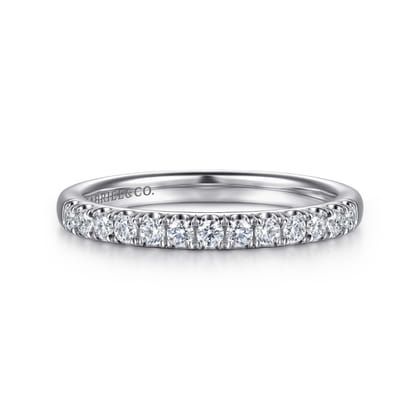 14K White Gold Diamond Anniversary Band