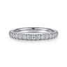 Straight Wedding Ring in 14k White Gold with  Natural Diamond at Gabriel & Co.