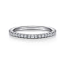 Straight Wedding Ring in 14k White Gold with  Natural Diamond at Gabriel & Co.
