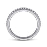 Straight Wedding Ring in 14k White Gold with  Natural Diamond at Gabriel & Co.