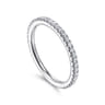 Straight Wedding Ring in 14k White Gold with  Natural Diamond at Gabriel & Co.