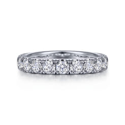14K White Gold Diamond Anniversary Band