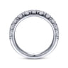 Straight Wedding Ring in 14k White Gold with Round Natural Diamond at Gabriel & Co.